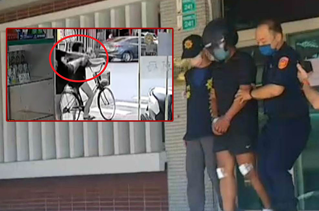 台南市南区发生随机踹童案，嫌犯竟是一名喝醉的职业宪兵。（小图/截自中视新闻 、大图/读者提供、程炳璋台南传真）