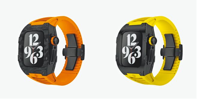 為慶祝概念店開幕，特別推出橘色及黃色的台灣限定錶款。圖／展碁國際提供