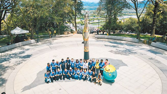 南投虎头山地理中心碑园区整建工程完工启用，疫后将串联园区周边旅游轴线，发展教育旅游观光。（日管处提供／陈淑芬南投传真）