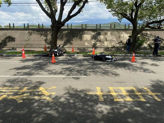 阎姓男子疑似危险操作才导致车祸发生。（翻摄照片／李京升苗栗传真）