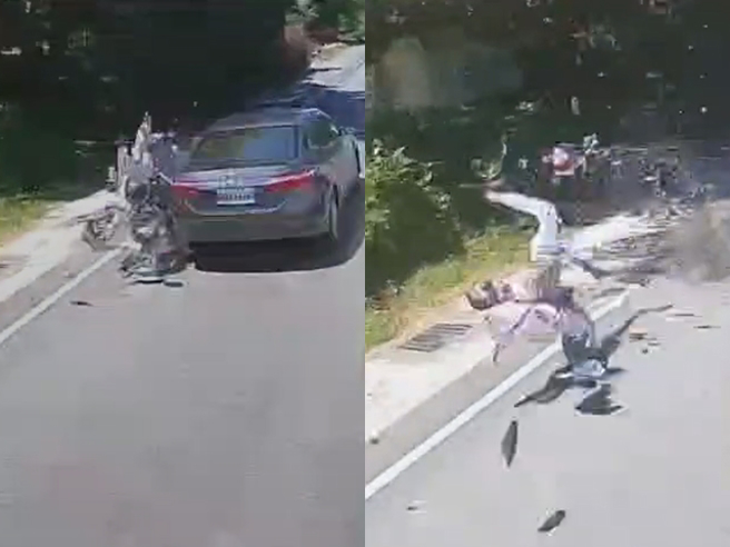 男子行經台11線豐濱路段時，要超越前方同向遊覽車時，橫跨對向車道時撞上對向無照騎機車的67歲女子，女子不治，男子酒測值達0.98。（翻攝畫面）