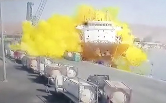 影》約旦港口氯氣儲槽爆炸 釀12死逾250傷
