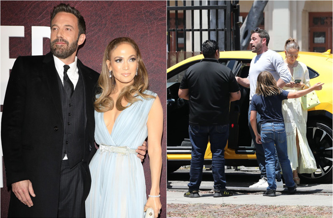 小班10岁爱子塞缪尔闯祸，偷开租车中心的蓝宝坚尼，倒车撞到BMW，让后座的翘臀珍吓傻。(达志提供)