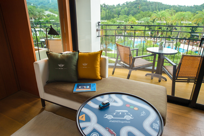 MINI设计师将大溪笠復威斯汀广受欢迎的15坪单间套房注入风格独具的MINI Style。(戴志扬翻摄)