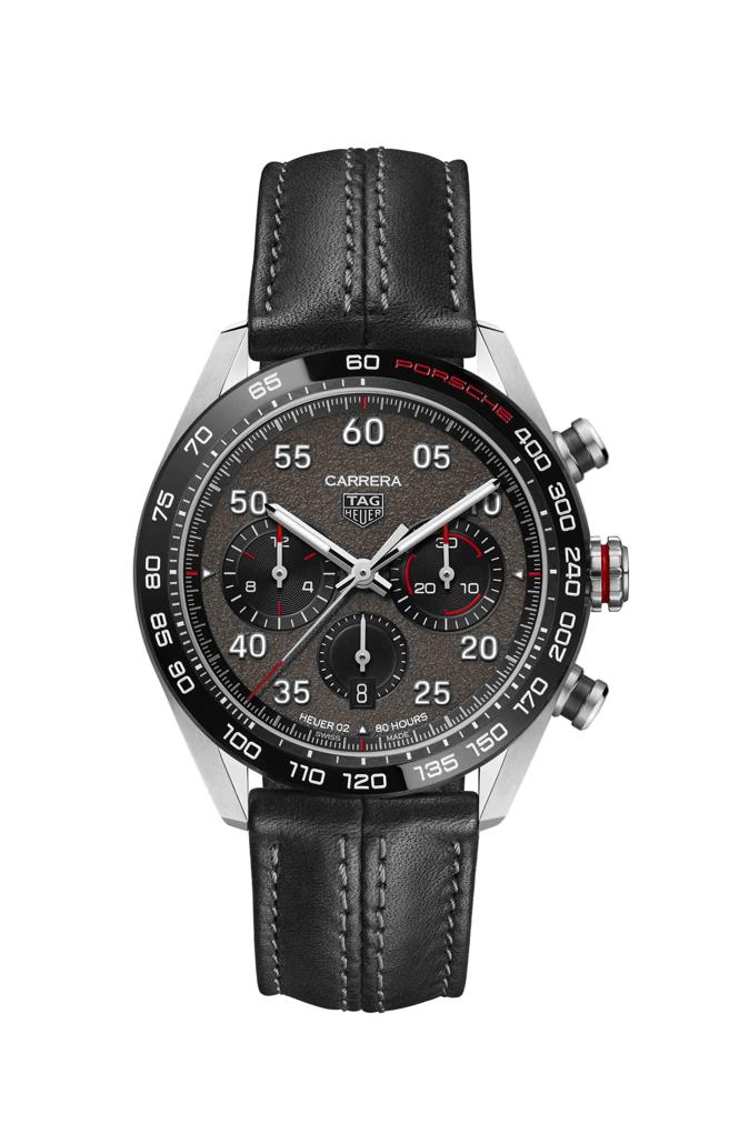 TAG Heuer泰格豪雅 Carrera 保時捷聯名計時腕錶，20萬8600元。（TAG Heuer 泰格豪雅提供）