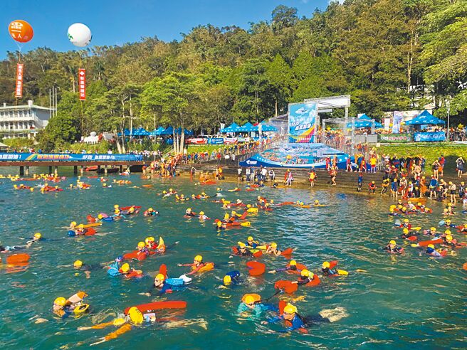 今年日月潭万人泳渡，将于9月4日登场。（廖志晃摄）