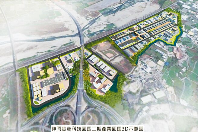 台中市经发局制订「神冈丰洲科技工业园区二期地上物拆迁补偿自治条例」，但议会法规会认为一市不应有两套制度，退回该案。（市府提供／林欣仪台中传真）