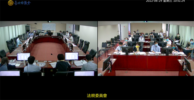 北市议会法规会今审查竞选广告自治条例，广告限制设在竞办、车辆，遭议员质疑。（摘自议会官网）