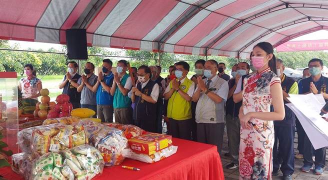 中市海线首座树葬园区清水树葬区，今天举行开工祝祷仪式。（台中市政府提供）