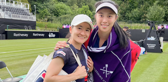 詹皓晴与青山修子女双首轮击退大陆组合（非当日照/刘雪贞提供）