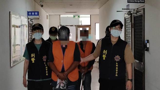 雲林縣2男子搶奪女移工還至廟宇行竊，檢方聲押獲准。（虎尾警分局提供／張朝欣雲林傳真）