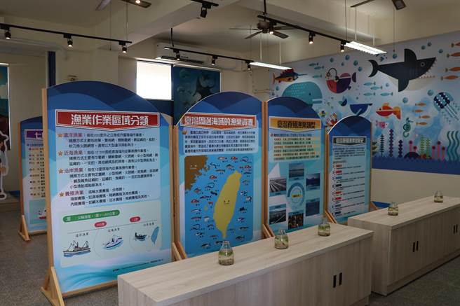 佳里国中职探体验中心结合在地养殖及渔业特色，有静态展示教室。(刘秀芬摄)