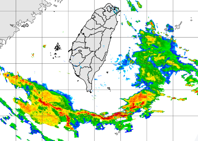 艾利颱風生成，大低壓帶來不穩定天氣。（中央氣象局提供）