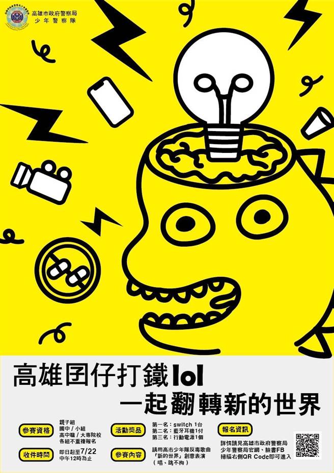 活动优胜者将获得Switch1台（高雄市政府警察局少年队提供／崔正纲高雄传真）