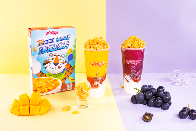 家乐氏携手人气手摇饮白巷子推出两款特调，庆祝东尼虎70岁生日快乐。