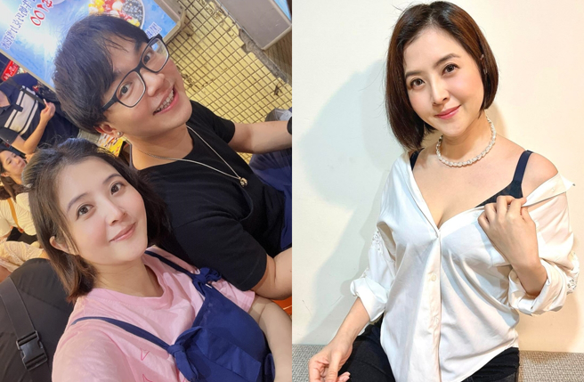 李亮瑾和丈夫张峰奇近日一同到寧夏夜市吃冰。（图／李亮瑾facebook）