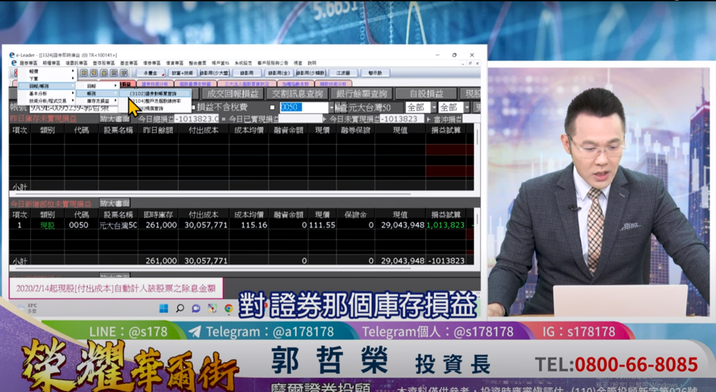 郭哲榮砸3000萬抄底台灣50...第一天秒賠100萬！ - 財經