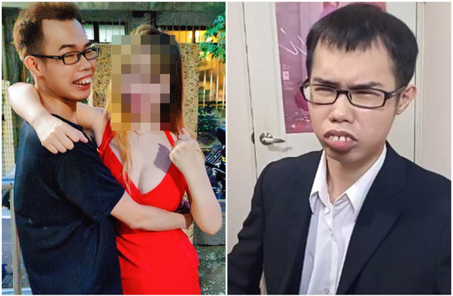 邓佳华曝光与辣妹相拥的亲密合照，引起网友议论。(邓佳华脸书)