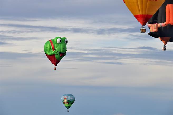 台东热气球嘉年华今天在鹿野高台揭开序幕。（庄哲权摄）