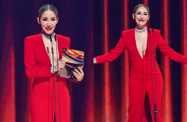 萧亚轩惊喜现身颁发最佳国语女歌手奖。(图／台视提供)
