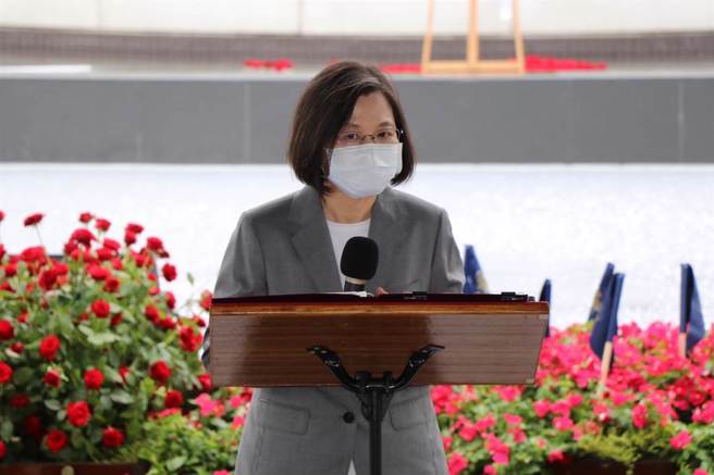 蔡英文总统出席乙未保台战役127周年纪念活动，刻意曲解了乙未战争的本意，其所认为乙未战争的「保台」，其实是「抗日」。（蔡明亘摄）