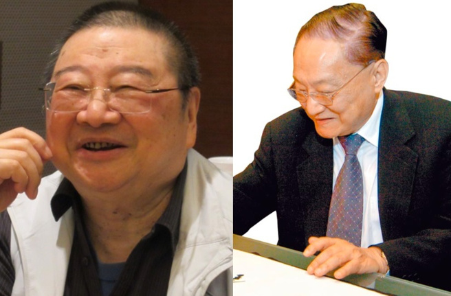 倪匡(左)与金庸(右)为数十年莫逆之交，代笔写稿或被删稿都没有二话。（图／本报系资料照）