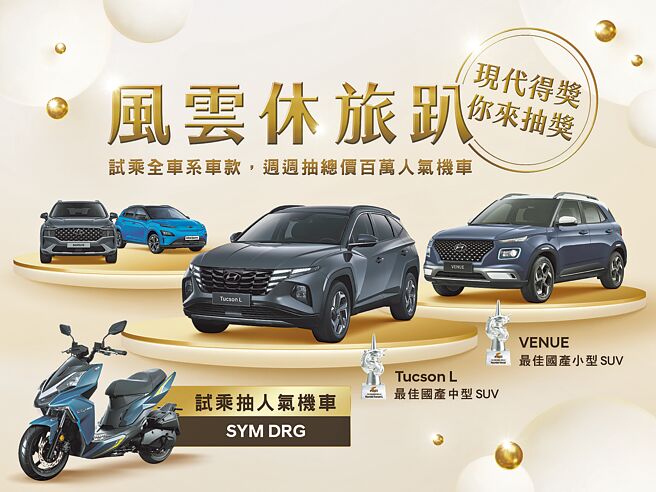 欢庆HYUNDAI汽车两热销车款Tucson L及VENUE荣获国内汽车媒体评选2022年度「最佳国产中型SUV」及「最佳国产小型SUV」，荣耀回馈感谢国人，本月订购Tucson L、VENUE即享高额零利率、蓝钻隔热纸、六大系统不限里程延长保固等三大好礼（见图）。（南阳实业提供）
