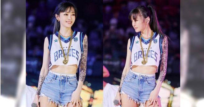 謝金燕上月23日參加籃球冠軍賽擔任嘉賓。（圖／取自謝金燕臉書）