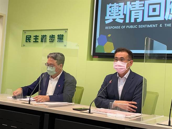 民进党立院党团今开舆情回应记者会。（叶书宏摄）