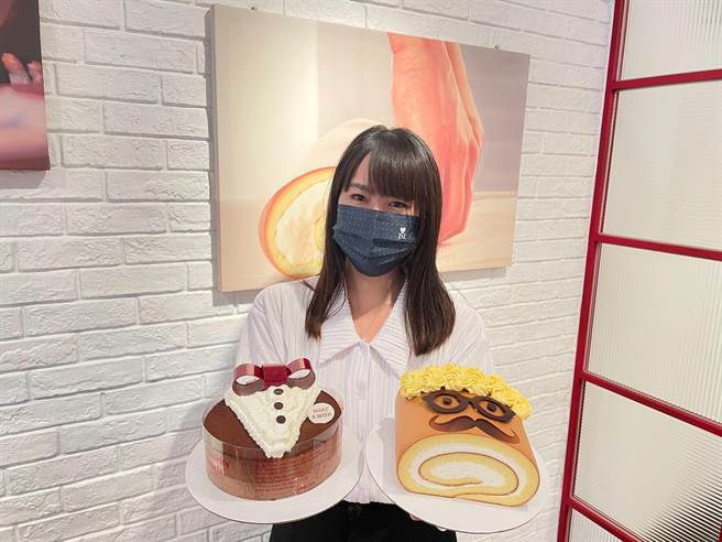 亚尼克为了迎接父亲节推出多款新品，24日前预购享88折优惠。沙哈公爵（左）6吋988元；翘鬍子偶爸爸 （右）6吋888元。（朱世凯摄）