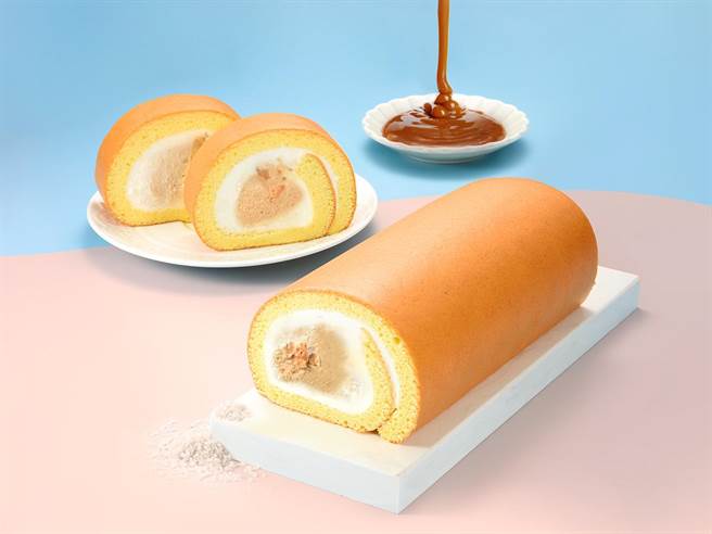 亚尼克季节限定「焦糖盐之花」生乳卷，465元。（亚尼克提供）