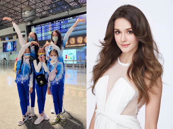 瑞莎日前送小选手们到机场出国比赛。（Rising Star RG瑞星韵律体操提供）