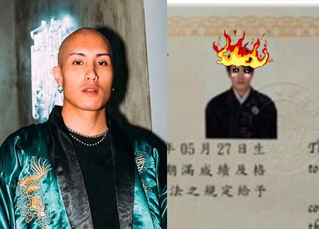 与现在已保持11年光头造型反差巨大的是，黄宣高中时期曾头髮浓密。（图／取自黄宣IG）