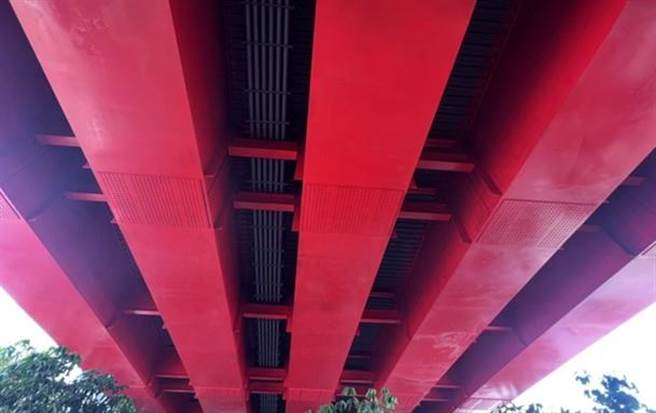 台中市西屯区朝马路虹扬桥，今年被交通部运输研究所选定作为中部地区特殊性桥梁实桥检测训练场地。（建设局提供／谢琼云台中传真）