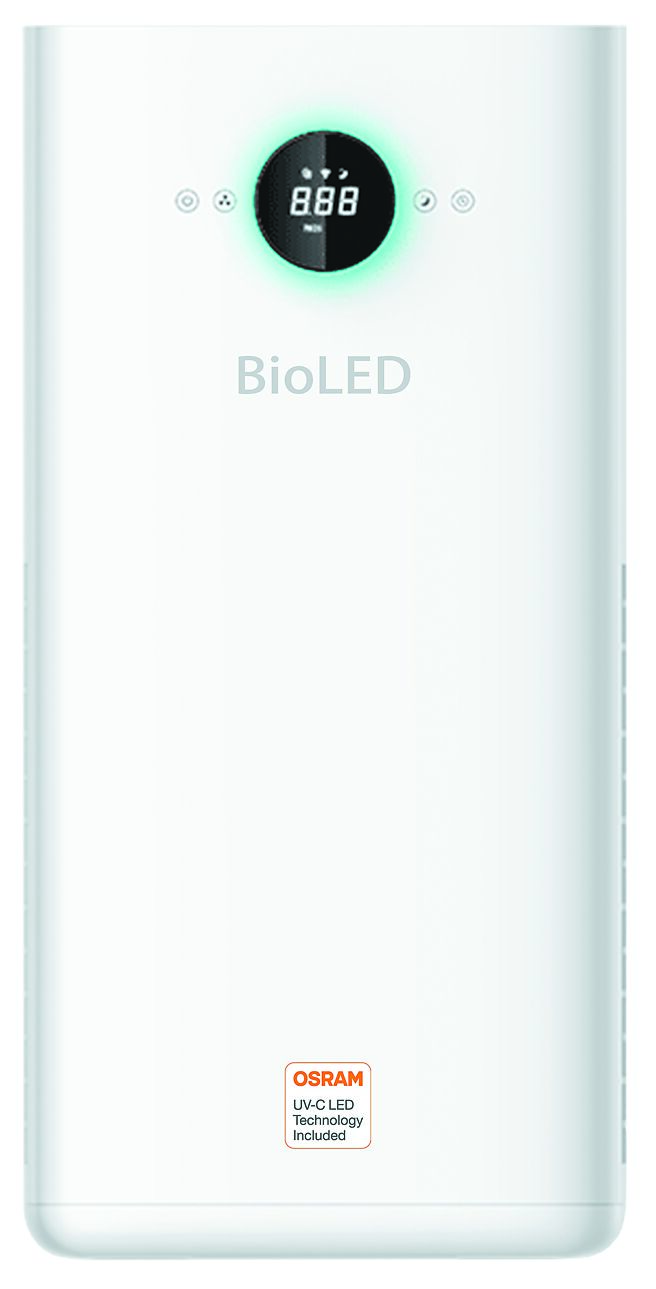 华兴集团携手ams OSRAM推出「紫外线抗菌空气清净机」，定价1万5000元，预计今年第三季上市。（华兴集团提供）