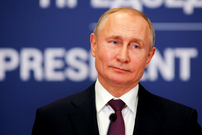 俄罗斯正式拿下乌克兰东部整个卢甘斯克州，普丁4日庆贺俄军胜利，也下令继续进攻顿巴斯地区。（图／撷取自克里姆林宫官网）