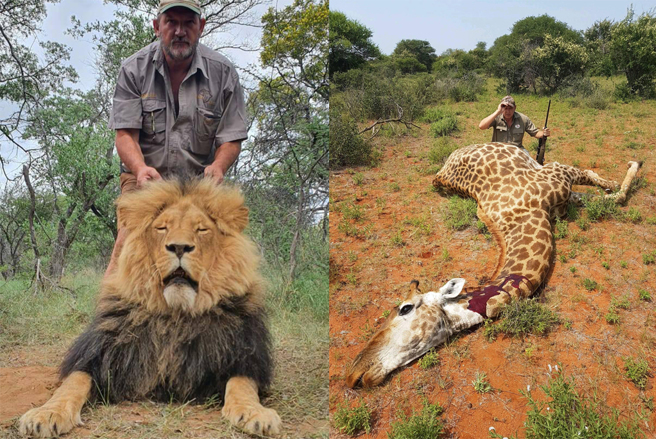 全球最恶名昭彰的冷血猎人生前残杀大量野生动物，如今报应来了，最终本人也惨死枪下。（图片翻摄自FB/Pro Hunt Africa）