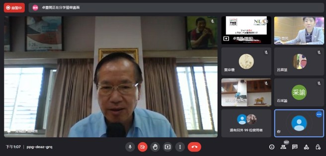 南华大学创业楷模讲座，由林辰章副校长引言。(图/南华大学提供)