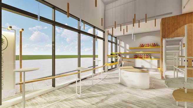 嘉义市游客中心委外营运，内装示意图。（嘉义市政府提供／廖素慧嘉市传真）