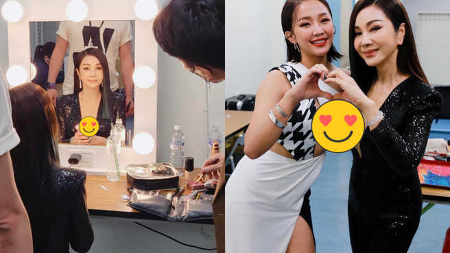 陈美凤赖慧如金曲奖同框合照，网友注意力全在她俩的双峰。(图/陈美凤、赖慧如 FB)