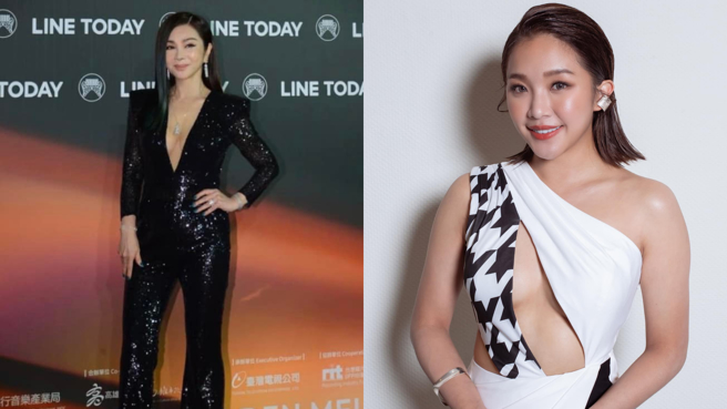 陈美凤和赖慧如礼服皆完美整现优美胸型。(图/陈美凤 FB、赖慧如 FB)
