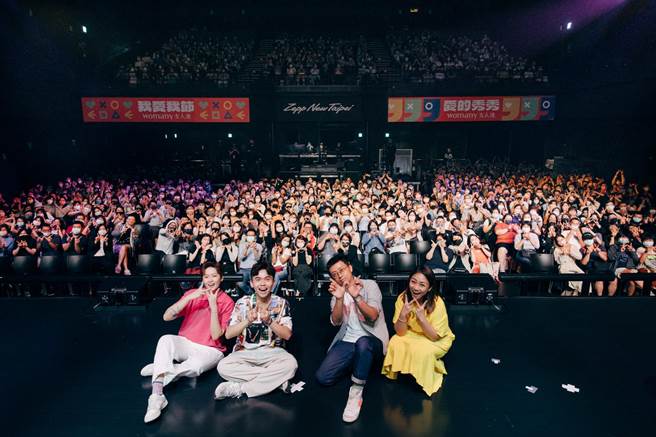 瑞恩、黃豪平、呱吉、黃小胖四強聯手大玩地獄梗！挑戰脫口秀底線嗨炸全場。（Womany女人迷提供）