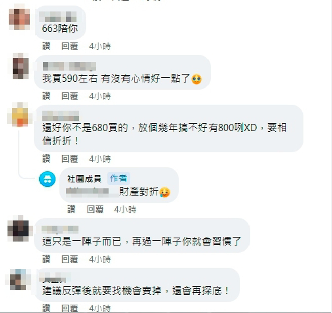 女網友買台積電慘虧，意外釣出一票苦主取暖（圖擷取自匿名公社）