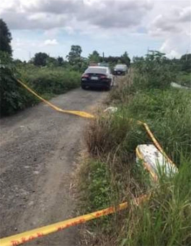 据了解，男子陈尸的地点在斗中路某环保公园内的产业道路，地处偏僻平常先少有人会经过。(民眾提供／吴建辉彰化传真)