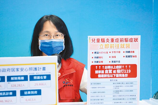 台中市1名1歲4個月大女童，6月30日發燒，家人用快篩發現其確診，卻仍高燒到41、42度合併全身抽搐，經送醫診斷已是腦幹腦炎，7月1日不幸身亡。（台中市政府提供／馮惠宜台中傳真）