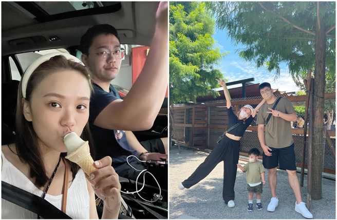 YouTuber陈彦婷跟老公巨人结婚后，育有儿子「小黄金」。(陈彦婷 Tiffany脸书)