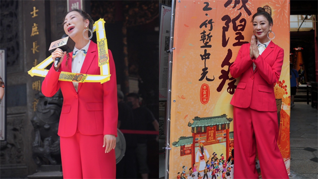 杨绣惠担任新竹中元城隍祭担任推广大使。（三立提供）