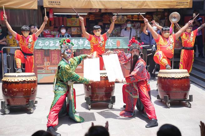 太子表演艺术团为今日记者会进行开场表演。（新竹市政府提供／王惠慧新竹传真）