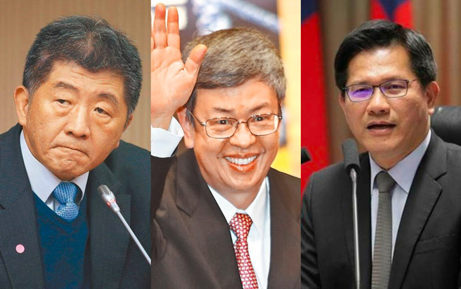 陳時中(左起)、陳建仁、林佳龍，誰能獲得綠營權力核心的青睞？（圖／資料照）
