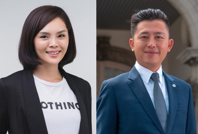 逆風的烏鴉表示，綠營愛扯李眉蓁(左)，就請林智堅(右)比照辦理，道歉並放棄學位。（圖／取自兩人臉書）